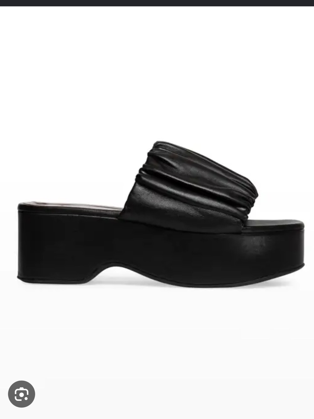 Staud Nina Ruched Leather Platform Sandal Size 9.5